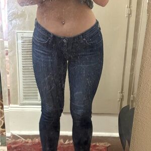AG Adriano Goldschmied Dark Blue Ankle Jeans